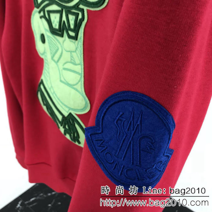 Moncler蒙口 18SS秋冬新款衛衣 定制刺繡人像章仔LOGO 定制原版抓絨面料 手感特別舒服 男女款 ydi2346